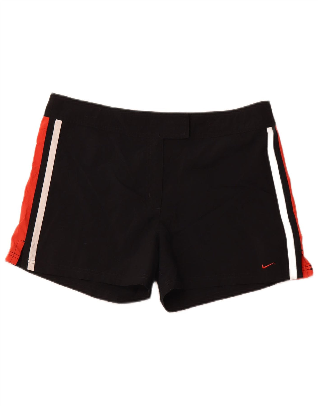NIKE Womens Casual Shorts US 12/14 Large W34  Black Colourblock Polyester