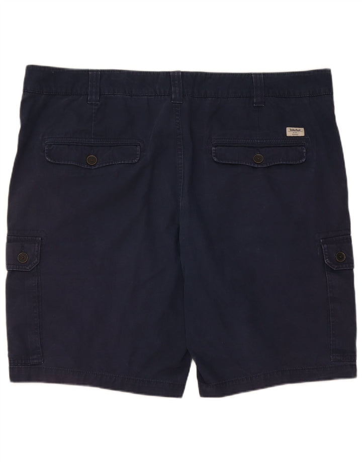 Timberland Mens Cargo Shorts W42 2XL Navy Blue Cotton