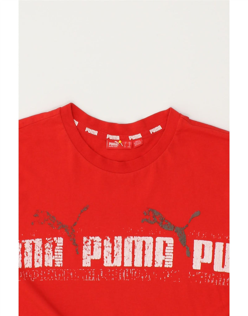 PUMA Boys Graphic T-Shirt Top 14-15 Years Red | Vintage Puma | Thrift | Second-Hand Puma | Used Clothing | Messina Hembry 