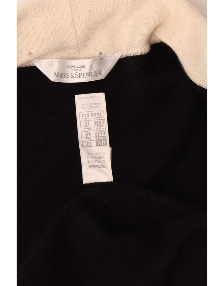 Marks & Spencer Womens Oversized Cardigan Sweater UK 12 Medium Black