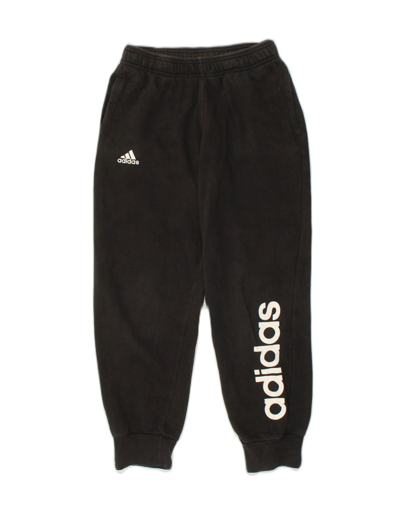 ADIDAS Boys Graphic Tracksuit Trousers Joggers 11-12 Years Black Cotton | Vintage Adidas | Thrift | Second-Hand Adidas | Used Clothing | Messina Hembry 