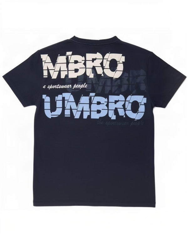 Umbro Mens Graphic T-Shirt Top Large Navy Blue Cotton