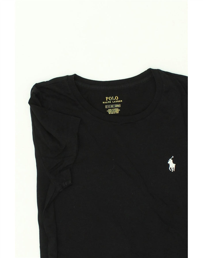 POLO RALPH LAUREN Womens T-Shirt Top UK 10 Small Black Cotton | Vintage Polo Ralph Lauren | Thrift | Second-Hand Polo Ralph Lauren | Used Clothing | Messina Hembry 