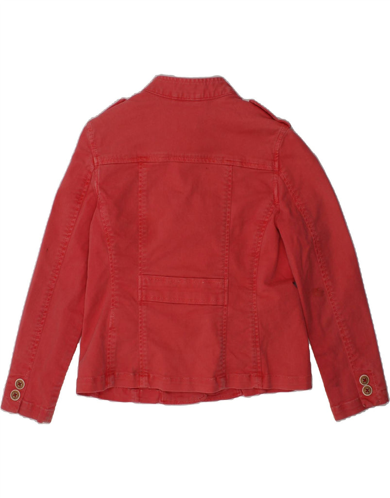 MASSIMO DUTTI Girls Military Denim Jacket 5-6 Years Red Cotton | Vintage Massimo Dutti | Thrift | Second-Hand Massimo Dutti | Used Clothing | Messina Hembry 