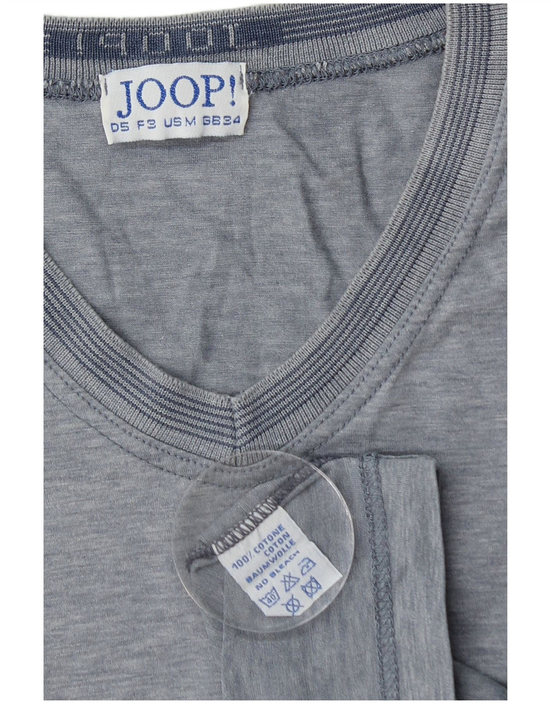 JOOP Mens T-Shirt Top UK 34 XS Blue Cotton