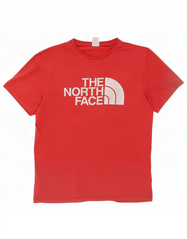 The North Face Mens Graphic T-Shirt Top Medium Red Cotton