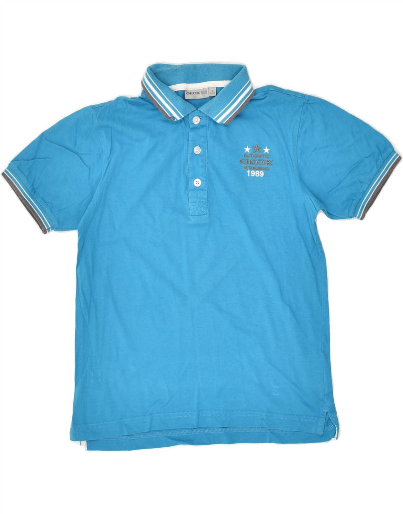 GEOX Boys Polo Shirt 9-10 Years Blue Cotton | Vintage Geox | Thrift | Second-Hand Geox | Used Clothing | Messina Hembry 