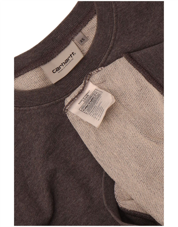 Carhartt Mens Graphic Sweatshirt Jumper XS Grey Flecked Cotton