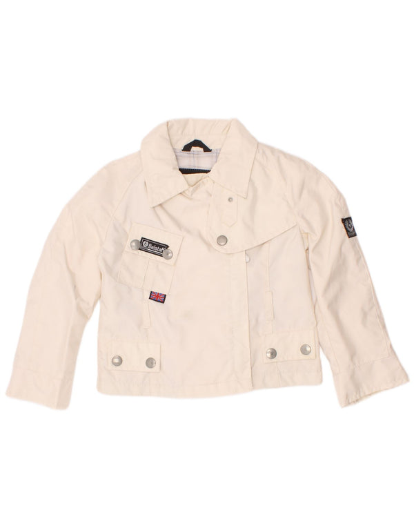 Belstaff Baby Girls Bomber Jacket 18-24 Months Off White Nylon