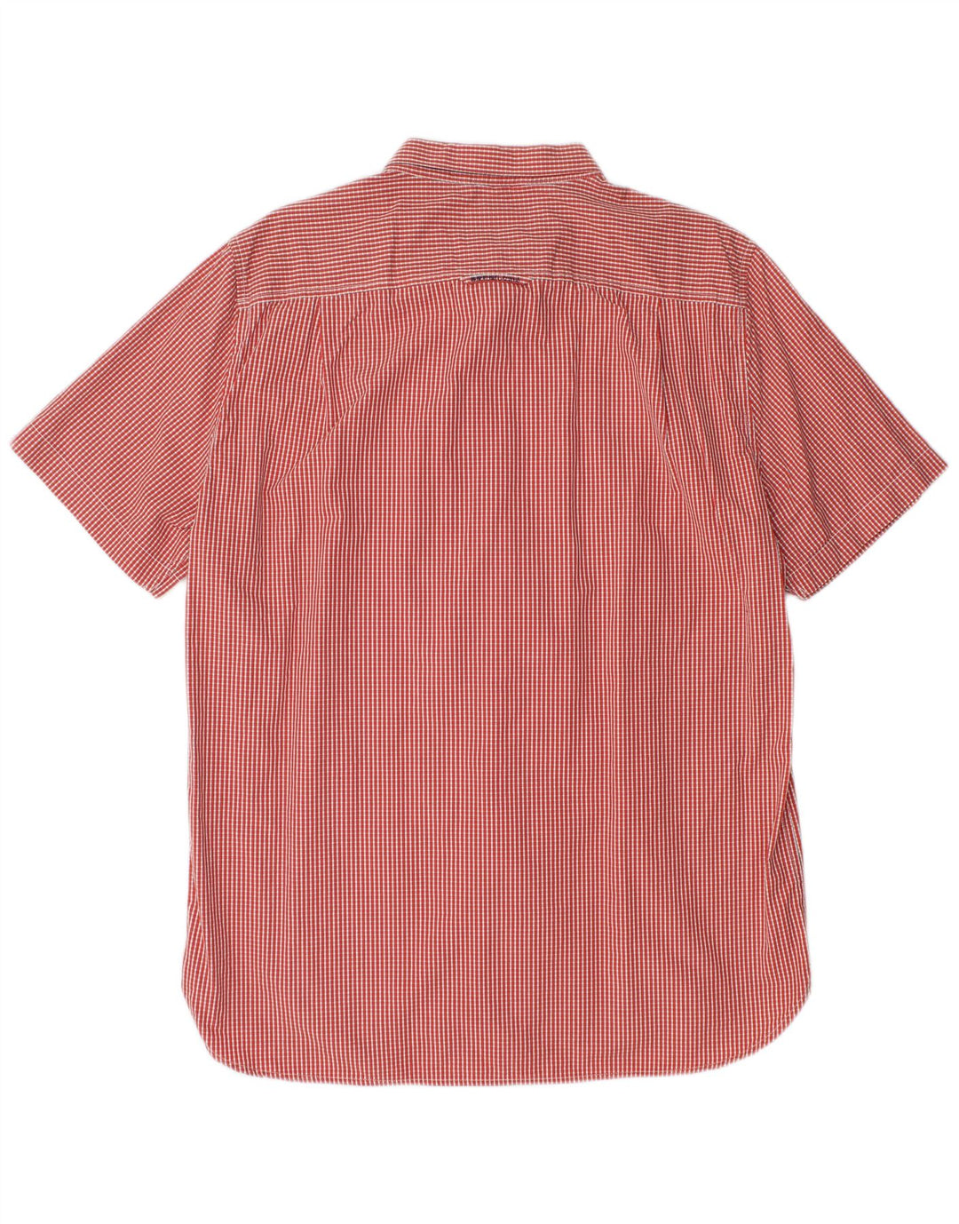 Superdry Mens Short Sleeve Shirt 2XL Red Gingham Cotton