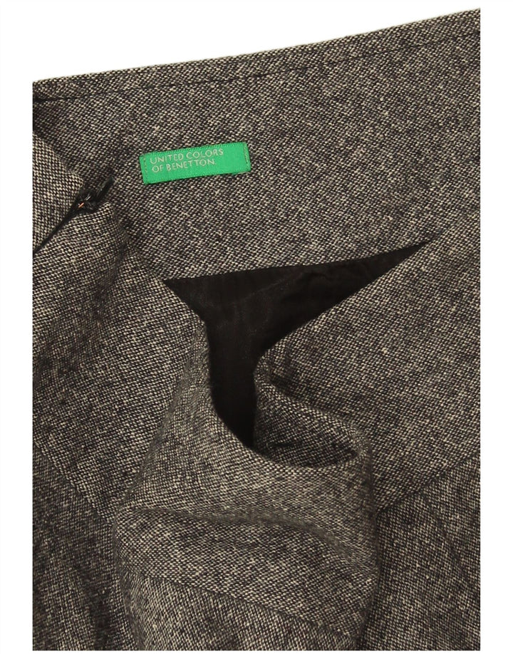 Benetton Womens Straight Skirt W32 Large Grey