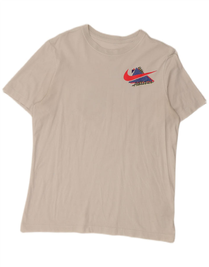 Nike Mens Dri Fit Graphic T-Shirt Top Medium White Cotton
