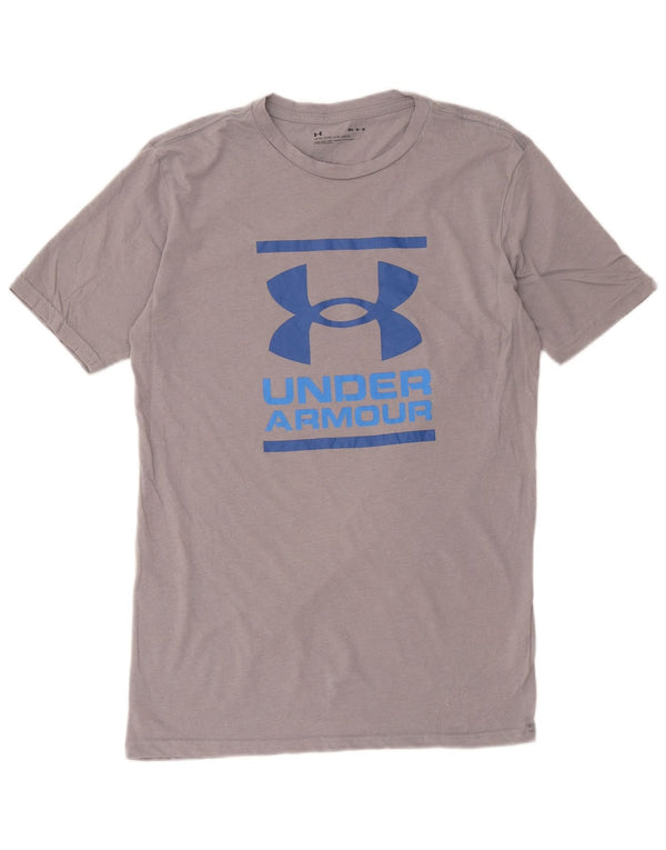 Under Armour Mens Graphic T-Shirt Top Medium Grey Cotton