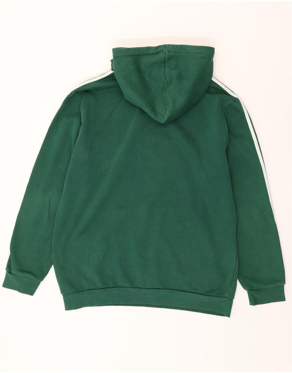 Adidas Mens Hoodie Jumper Large Green Cotton