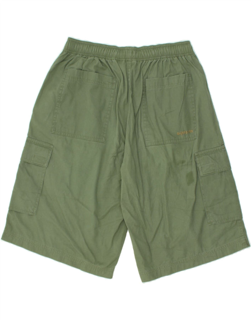 QUIKSILVER Mens Cargo Shorts Small W28  Green Cotton | Vintage Quiksilver | Thrift | Second-Hand Quiksilver | Used Clothing | Messina Hembry 