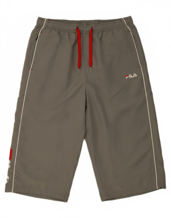 Fila Mens Graphic Capri Tracksuit Trousers XL  Grey Polyester