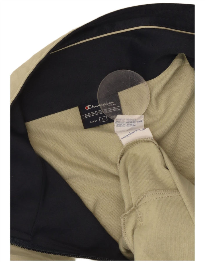 Champion Mens Tracksuit Top Jacket Large Green Polyester