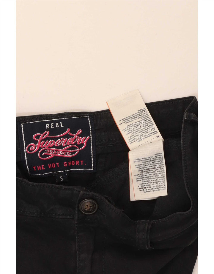 Superdry Womens Hot Pants Small W32 Black Cotton