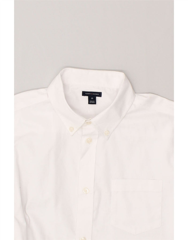 TOMMY HILFIGER Boys Shirt 15-16 Years White Cotton | Vintage Tommy Hilfiger | Thrift | Second-Hand Tommy Hilfiger | Used Clothing | Messina Hembry 