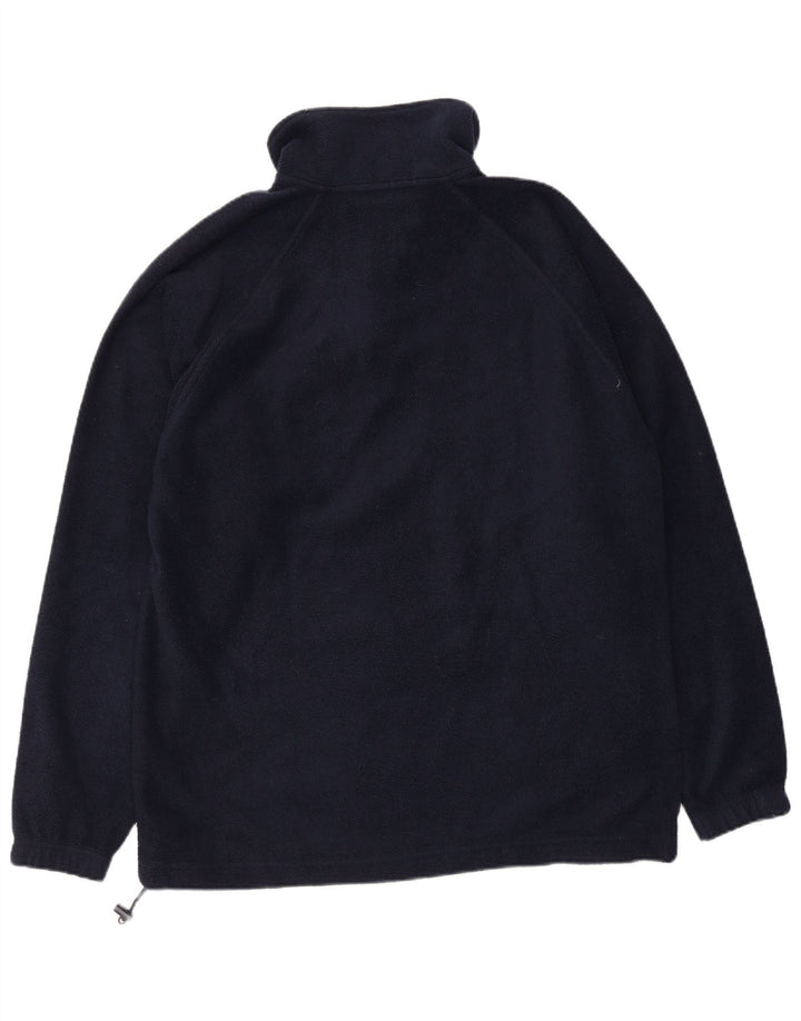 Kappa Mens Zip Neck Fleece Jumper Medium Navy Blue Polyester