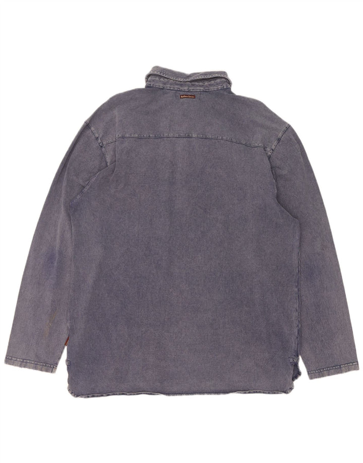 Marlboro Classics Mens Pullover Shirt 2XL Navy Blue Cotton