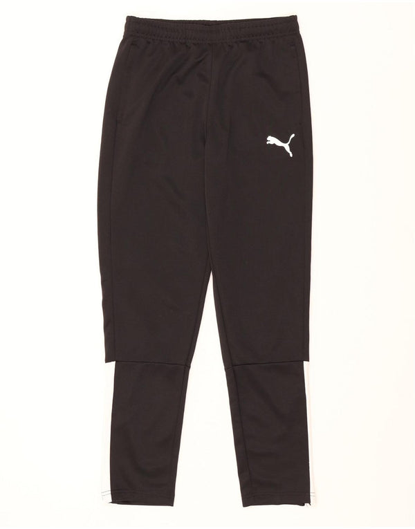 Puma Boys Tracksuit Trousers 13-14 Years Black Colourblock Polyester