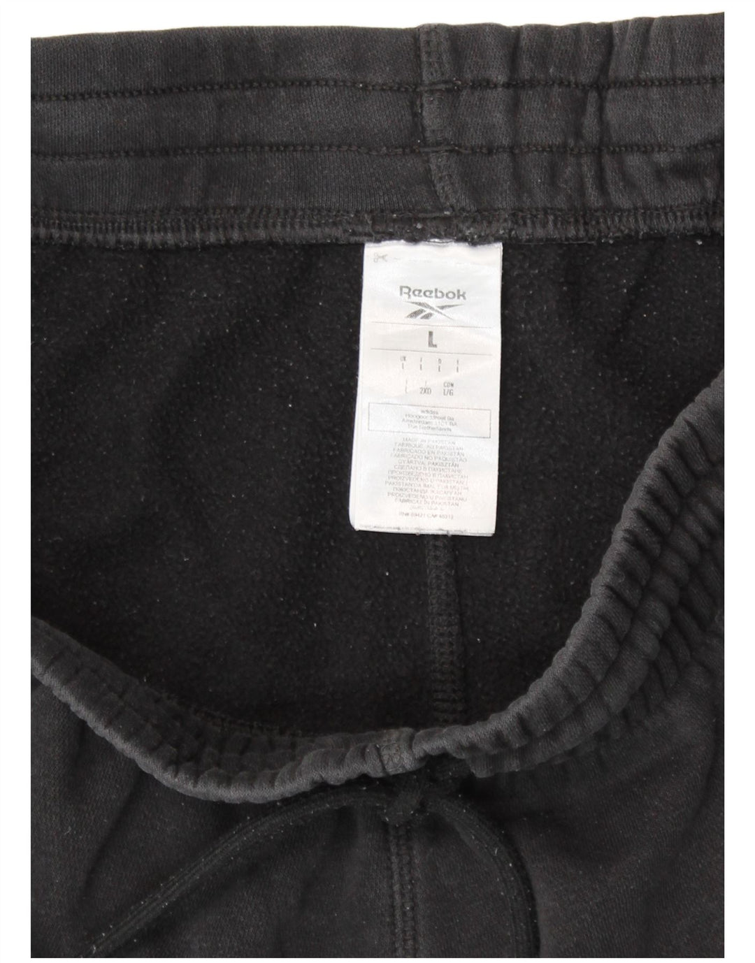 REEBOK Mens Sport Shorts Large  Black Cotton