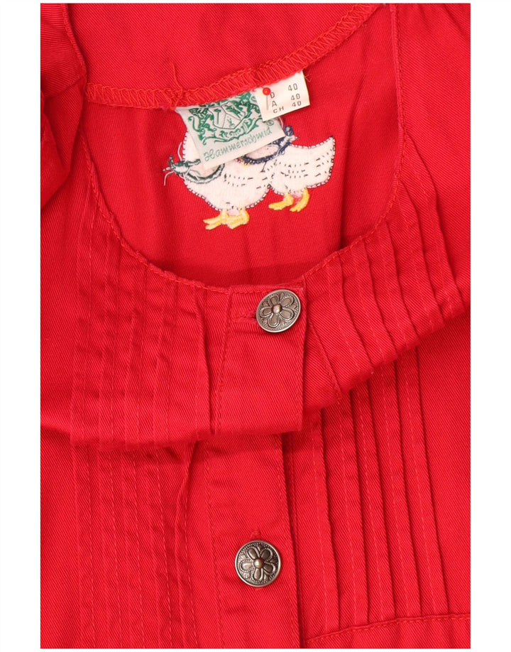 Hammerschmidt Womens Maxi Dress IT 42 Medium Red Cotton