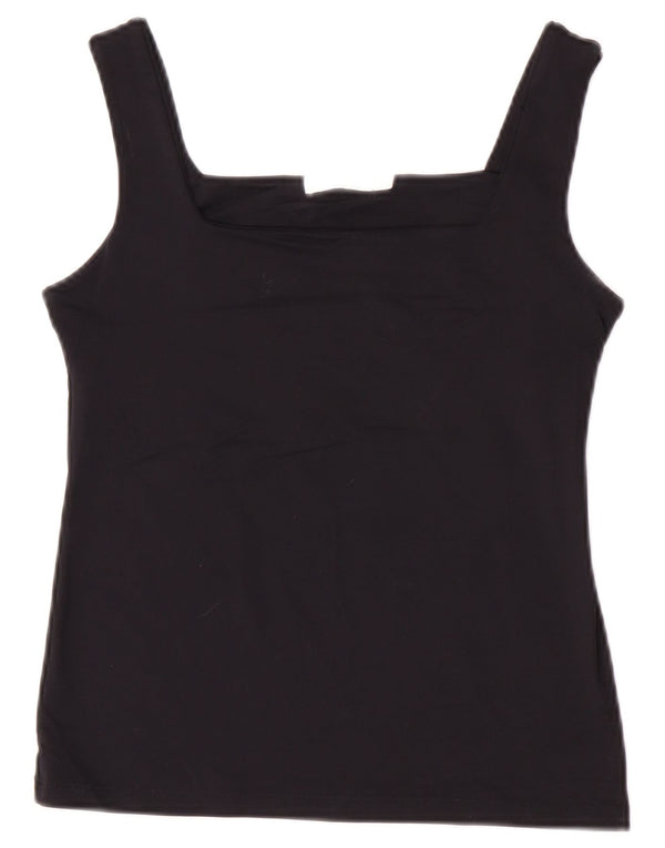 Zara Womens Crop Cami Top UK 12 Medium Black