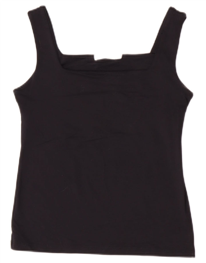Zara Womens Crop Cami Top UK 12 Medium Black