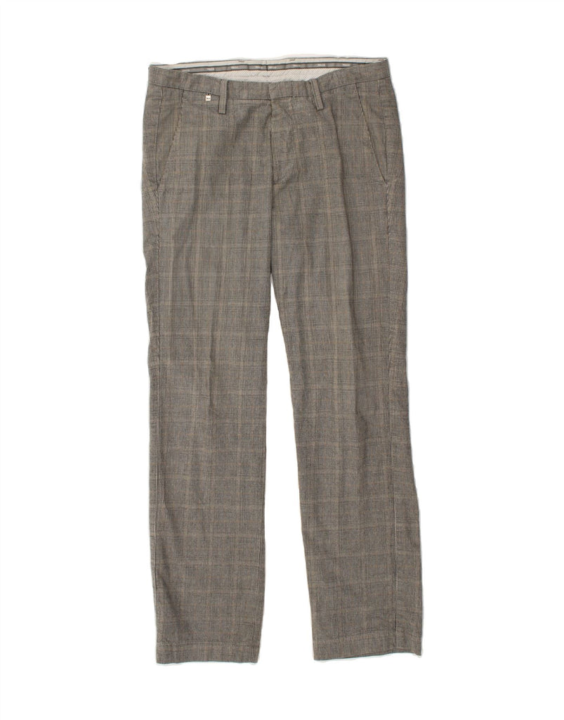 MARLBORO CLASSICS Womens Straight Chino Trousers W32 L31 Grey Plaid Cotton | Vintage Marlboro Classics | Thrift | Second-Hand Marlboro Classics | Used Clothing | Messina Hembry 