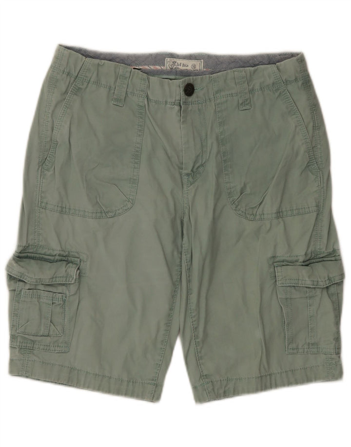 Fat Face Womens Cargo Shorts UK 10 Small W30  Green Cotton