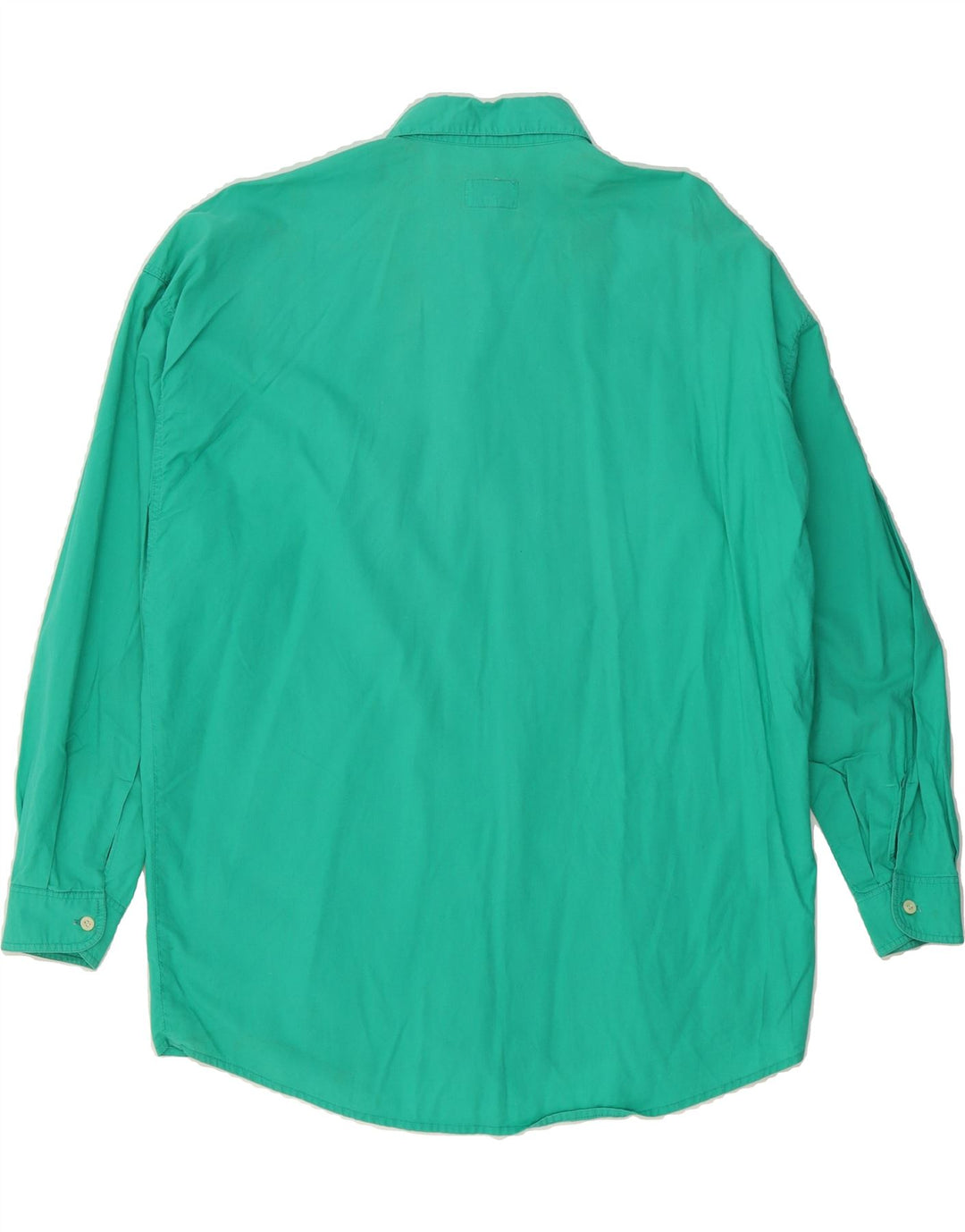 VINTAGE Mens Shirt Medium Turquoise Vintage Vintage and Second-Hand Vintage from Messina Hembry 