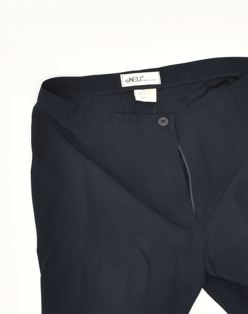 VINTAGE Womens Straight Casual Trousers IT 44 Medium W26 L26 Black Acetate | Vintage Vintage | Thrift | Second-Hand Vintage | Used Clothing | Messina Hembry 