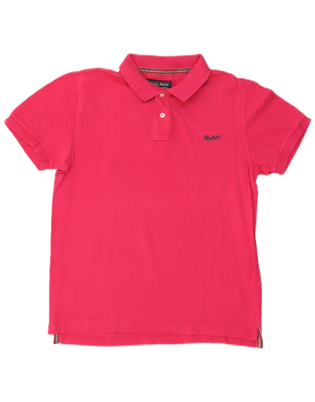 WOOLRICH Mens Polo Shirt Small Pink Cotton