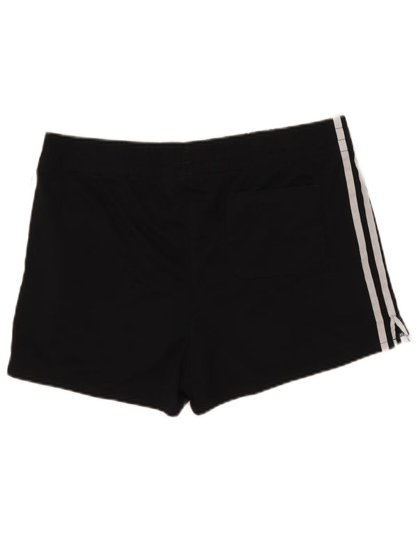 Adidas Womens Sport Shorts UK 12 Medium Black Polyester