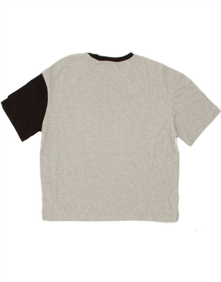 TOMMY HILFIGER Womens Oversized Graphic T-Shirt Top UK 14 Medium Grey Vintage Tommy Hilfiger and Second-Hand Tommy Hilfiger from Messina Hembry 