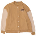 Puma Womens Tracksuit Top Jacket UK 14 Medium Beige Colourblock Cotton