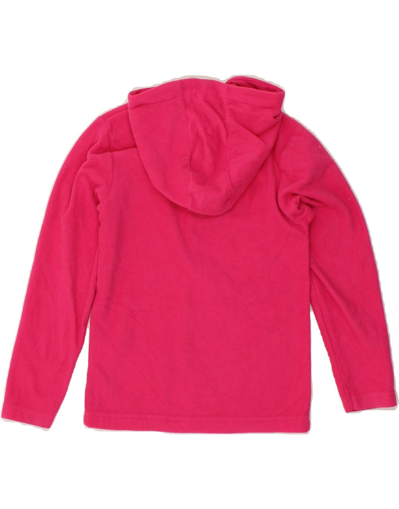 MOUNTAIN WAREHOUSE Girls Zip Neck Hooded Fleece Jumper 7-8 Years Pink Vintage Mountain Warehouse and Second-Hand Mountain Warehouse from Messina Hembry 