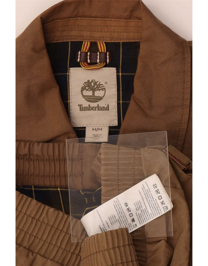Timberland Mens Military Bomber Jacket UK 38 Medium Brown Colourblock