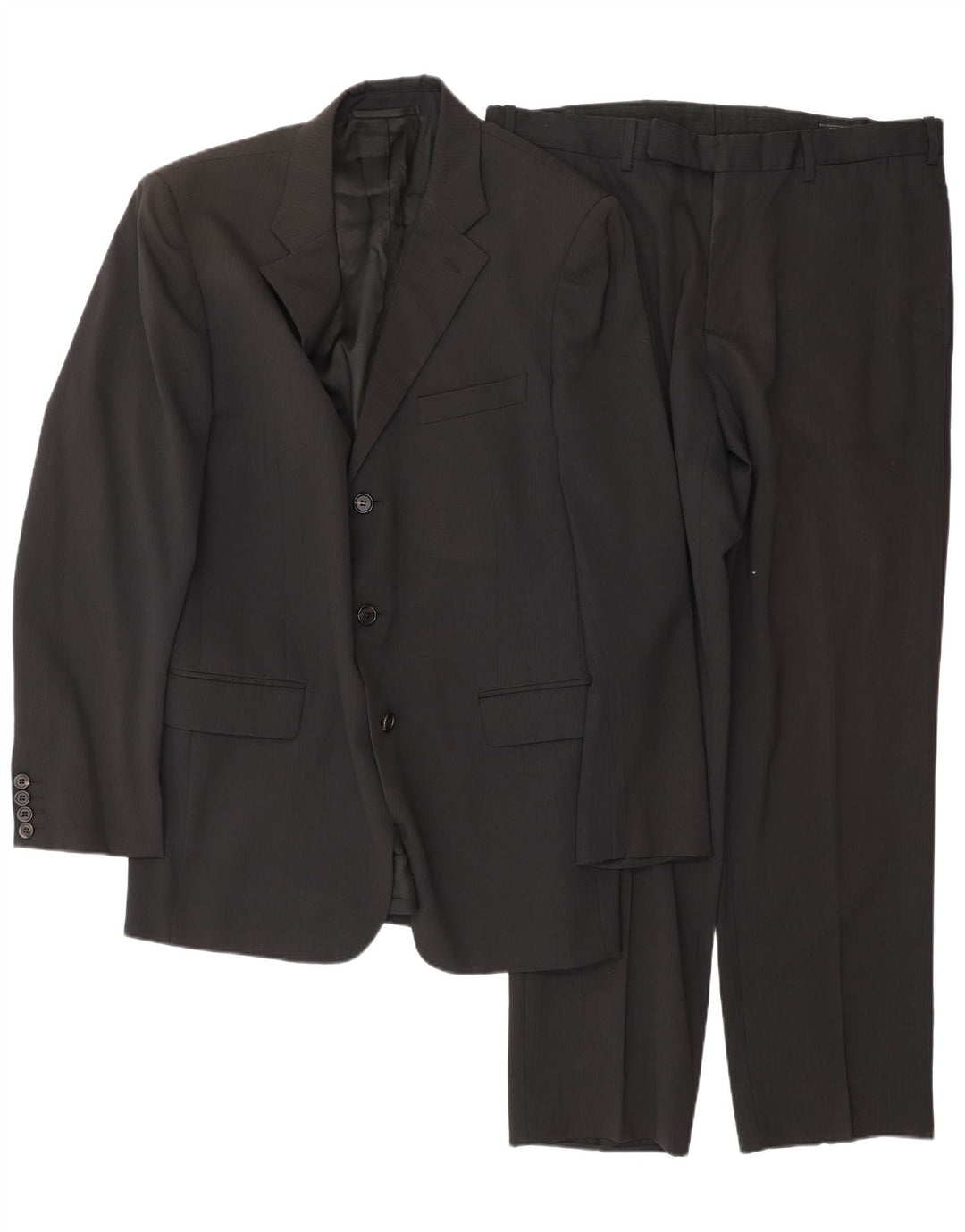 PRADA Mens 3 Button 2 Piece Suit IT 52 XL W34 L30 Black Classic