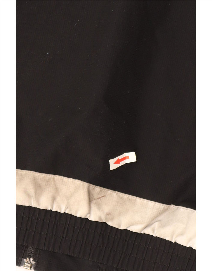 ADIDAS Mens Hooded Rain Jacket UK 38 Medium Black Colourblock Polyester