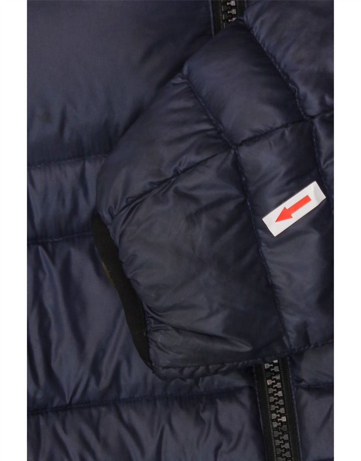 Blauer Mens Hooded Padded Jacket UK 40 Large Navy Blue Polyamide