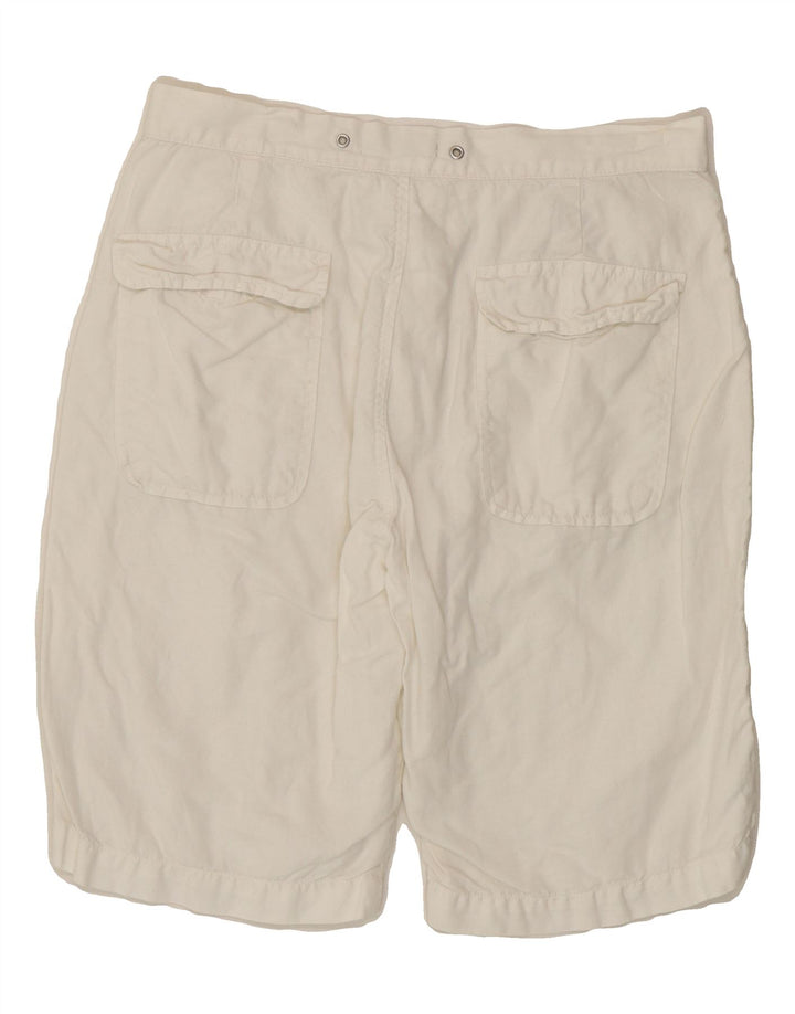 SISLEY Womens Chino Shorts IT 44 Medium W30 White Cotton Vintage Sisley and Second-Hand Sisley from Messina Hembry 