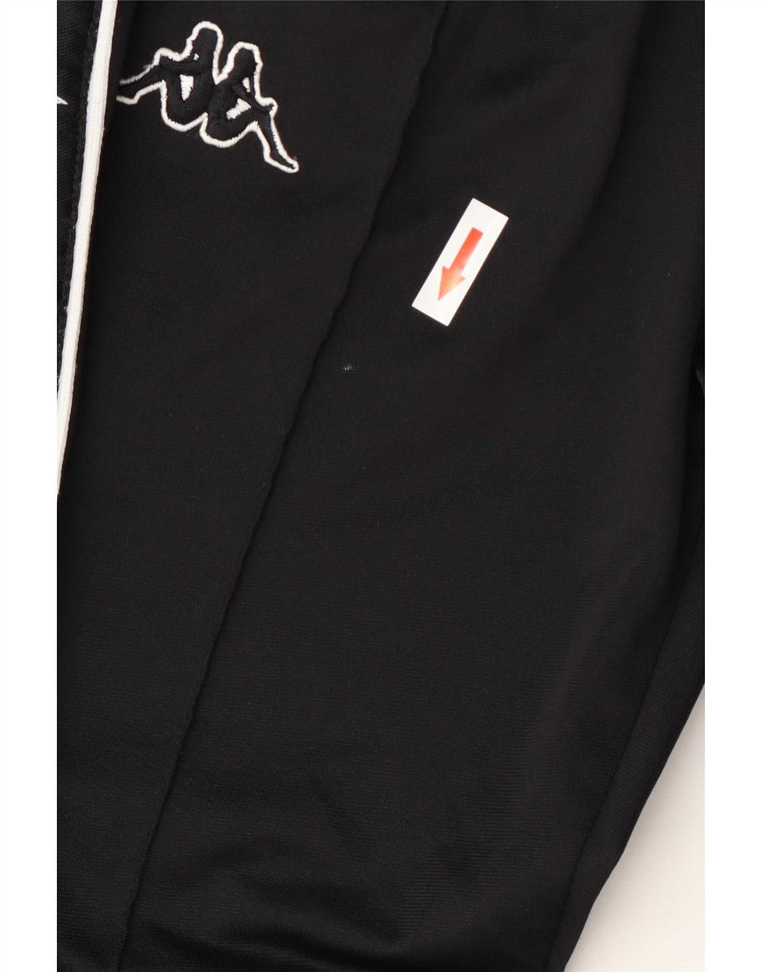 Kappa Boys Graphic Tracksuit Trousers 7-8 Years Black Polyester