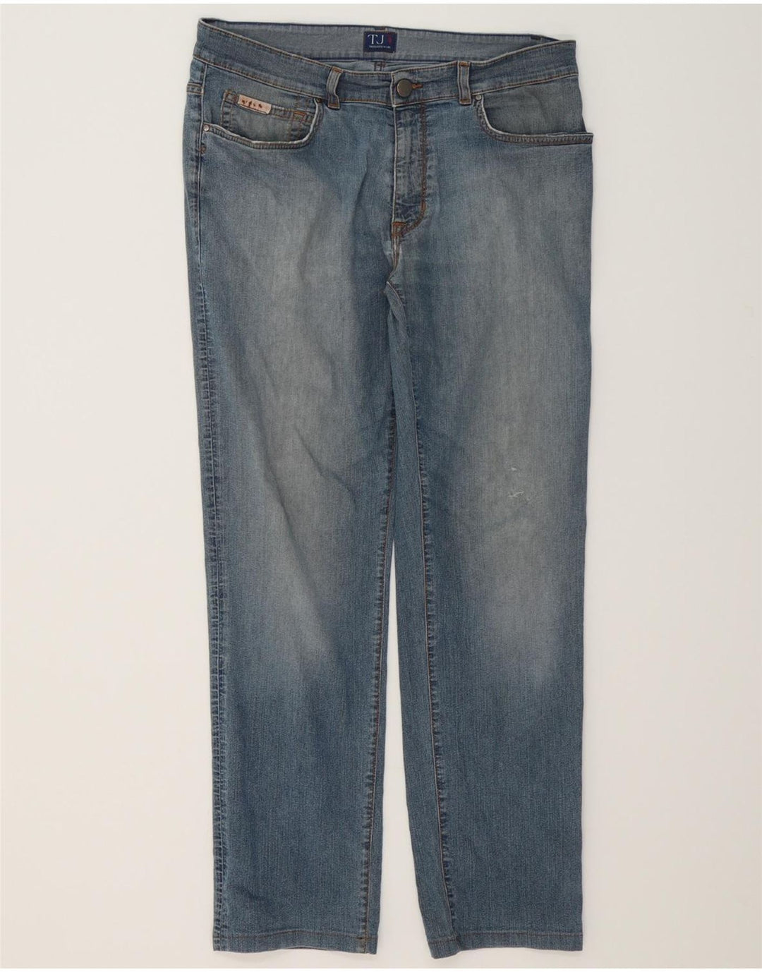 TRUSSARDI Mens Straight Jeans W35 L30 Blue Cotton Vintage Trussardi and Second-Hand Trussardi from Messina Hembry 