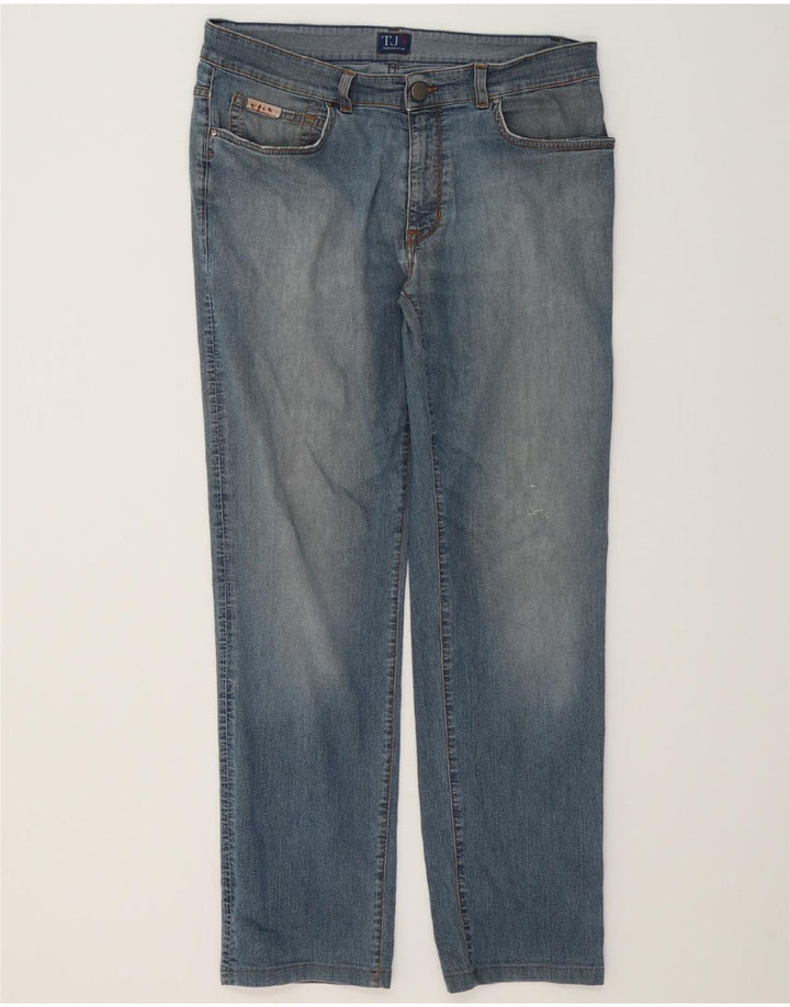 TRUSSARDI Mens Straight Jeans W35 L30 Blue Cotton Vintage Trussardi and Second-Hand Trussardi from Messina Hembry 