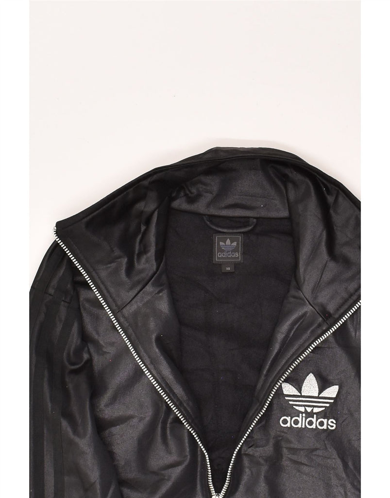 ADIDAS Mens Tracksuit Top Jacket XS Black Polyester Vintage Adidas and Second-Hand Adidas from Messina Hembry 