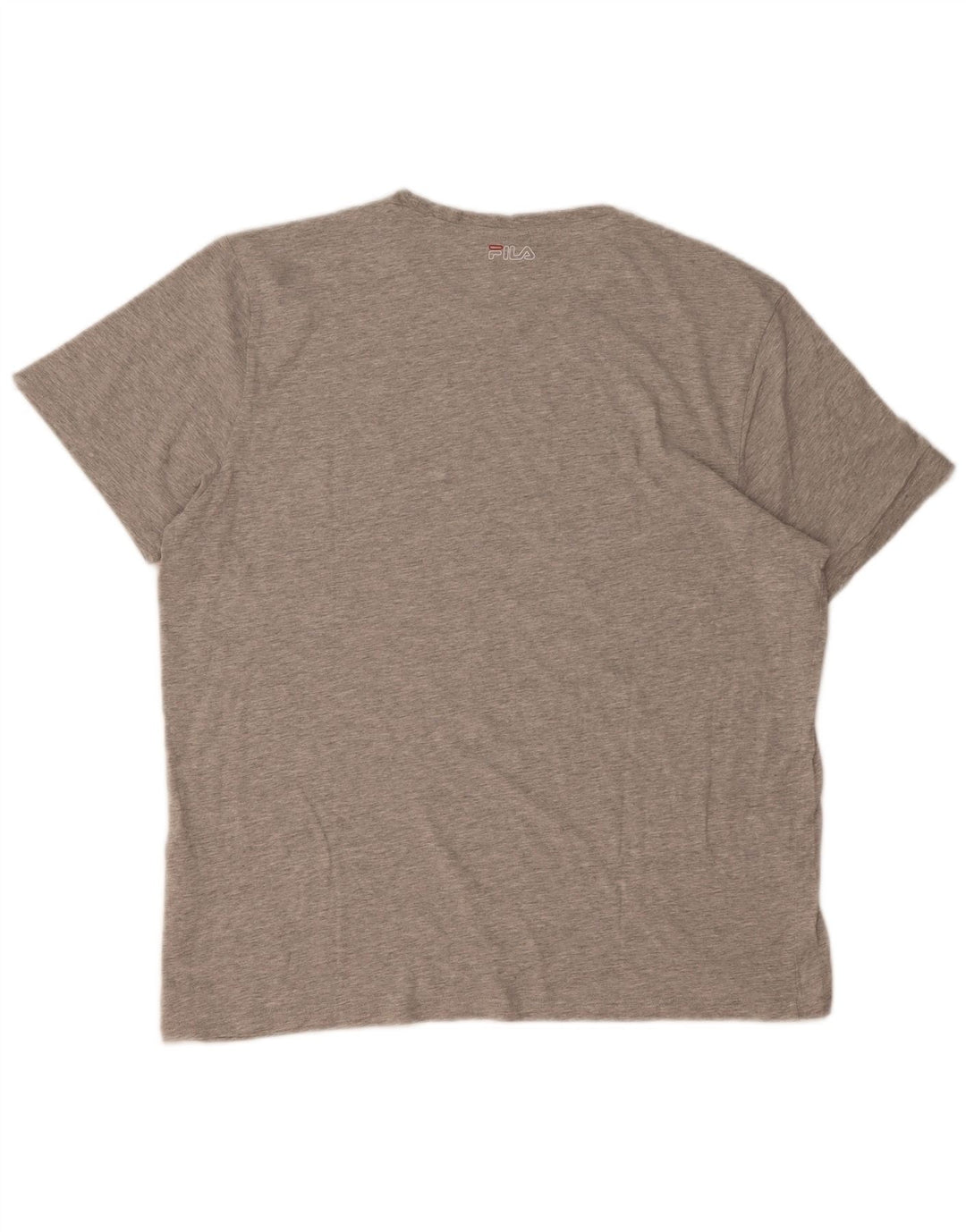 Fila Mens Graphic T-Shirt Top Large Grey Flecked