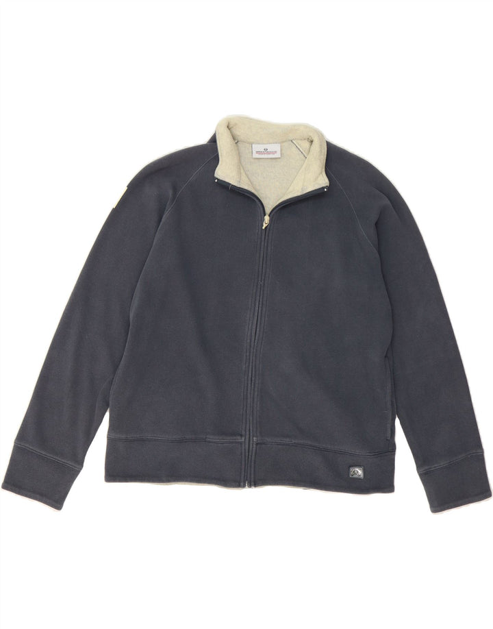 SERGIO TACCHINI Womens Tracksuit Top Jacket IT 46 Large Navy Blue Cotton Vintage Sergio Tacchini and Second-Hand Sergio Tacchini from Messina Hembry 